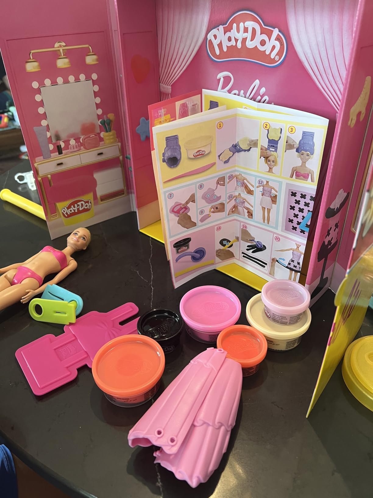 Play-Doh Barbie Designer Fashion Show Set, Make Doll Clothes with 21 Accessories & Modeling Compound, Kids Arts & Crafts for Girls & Boys, Ages 5+ customer photo 1