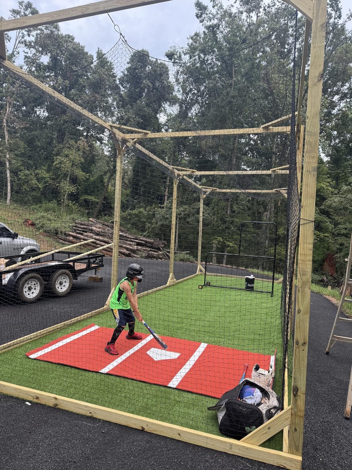 RIIFRILY Baseball Batting Cage Nets, #30/#45 NET ONLY, 20'L/ 35'L/55'L/70'L customer photo 2