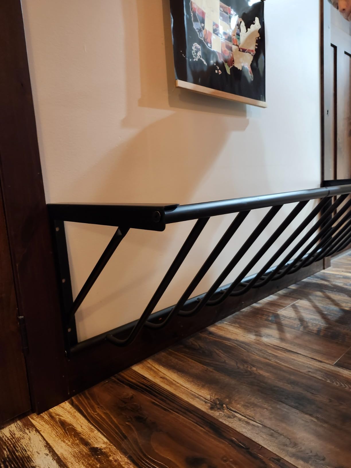 Goats Hay Feeder, 35.5'' Long, Heavy Duty Iron Wall Hay Rack, Blanket Holder, Large Capacity for Goats,Horses,Cattle and Other Livestock, Farm Indoor and Outdoor Use, Black customer photo 2