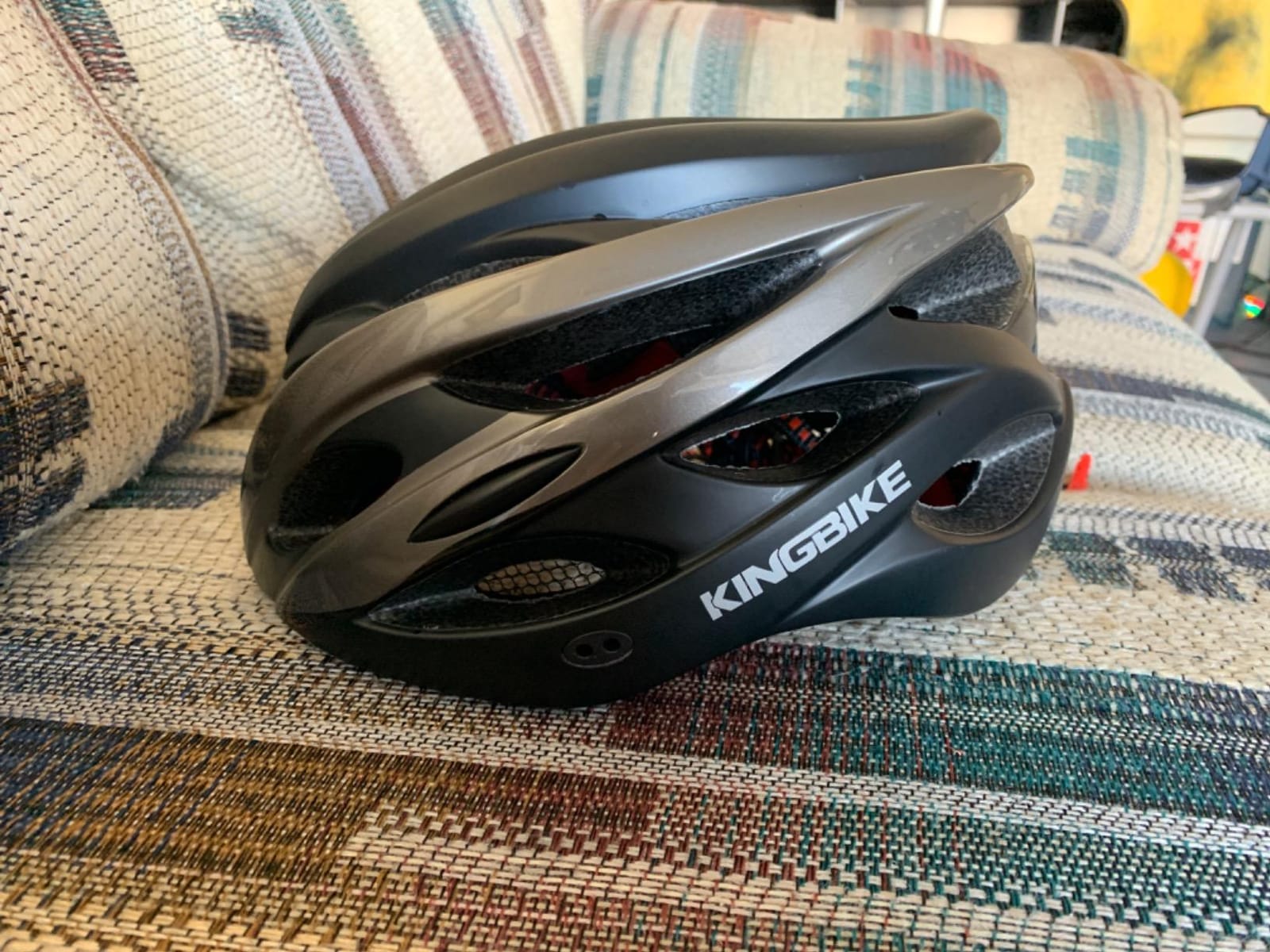 KINGBIKE Bike Helmet with USB Rechargeable Light & Replacement Pads & Visor customer photo 2