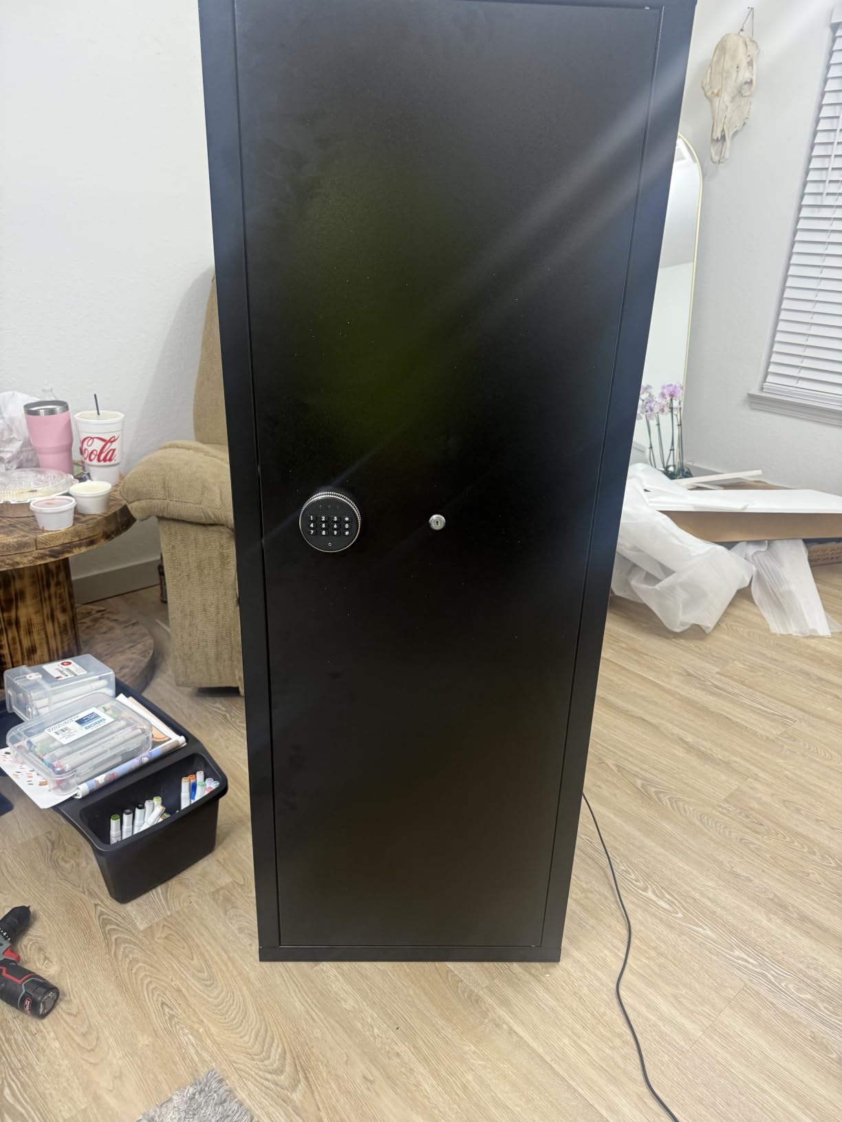 INTERGREAT 12-15 Gun Safe, Large Gun Safe for Rifles and Pistols, Quick Access Rifle Safe with 3 Removable Gun Racks and 4 Pistol Pockets, Digital Gun Cabinet with Dual Alarm and Sleep Mode customer photo 1
