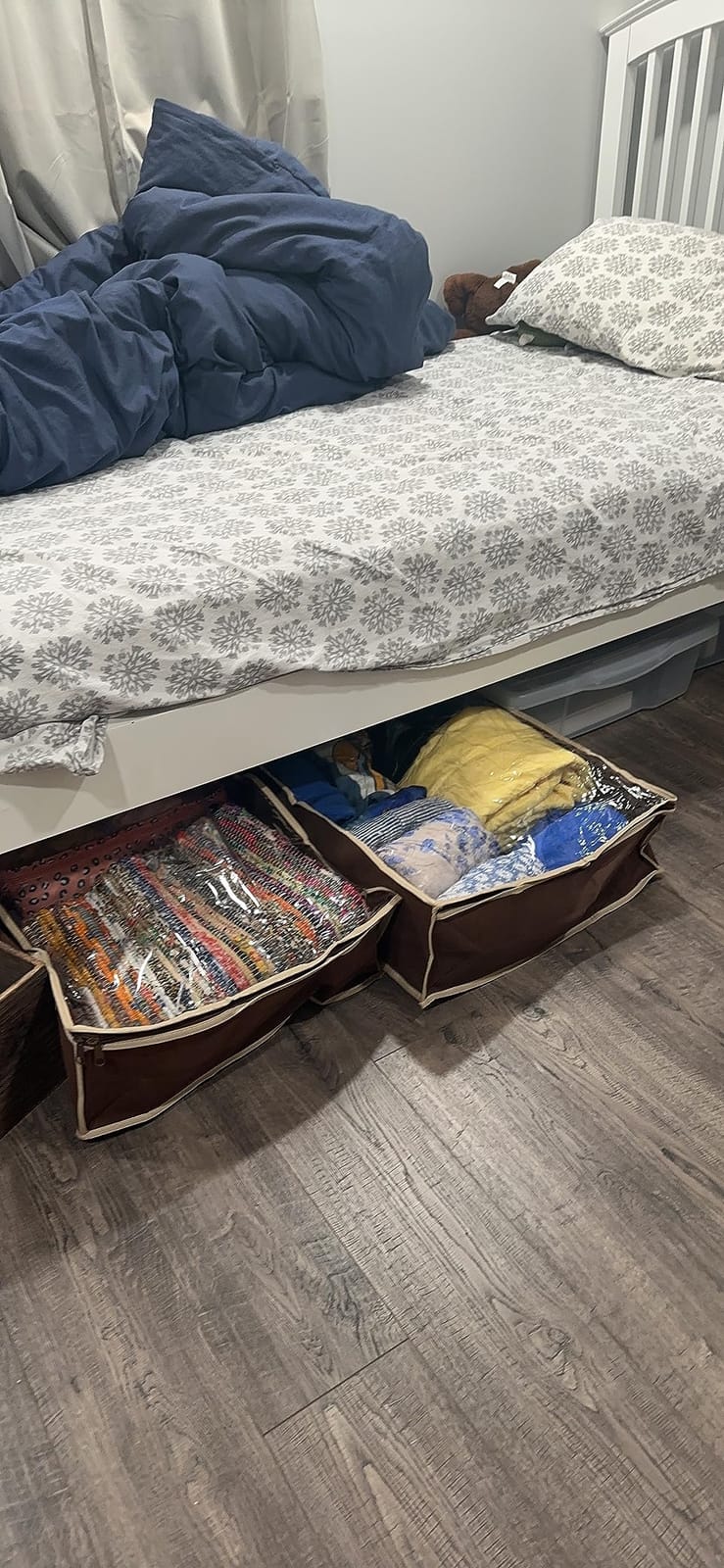 ZOBER Under Bed Storage Bags, Underbed Storage Containers, Gray, 90L 4-Pack customer photo 1