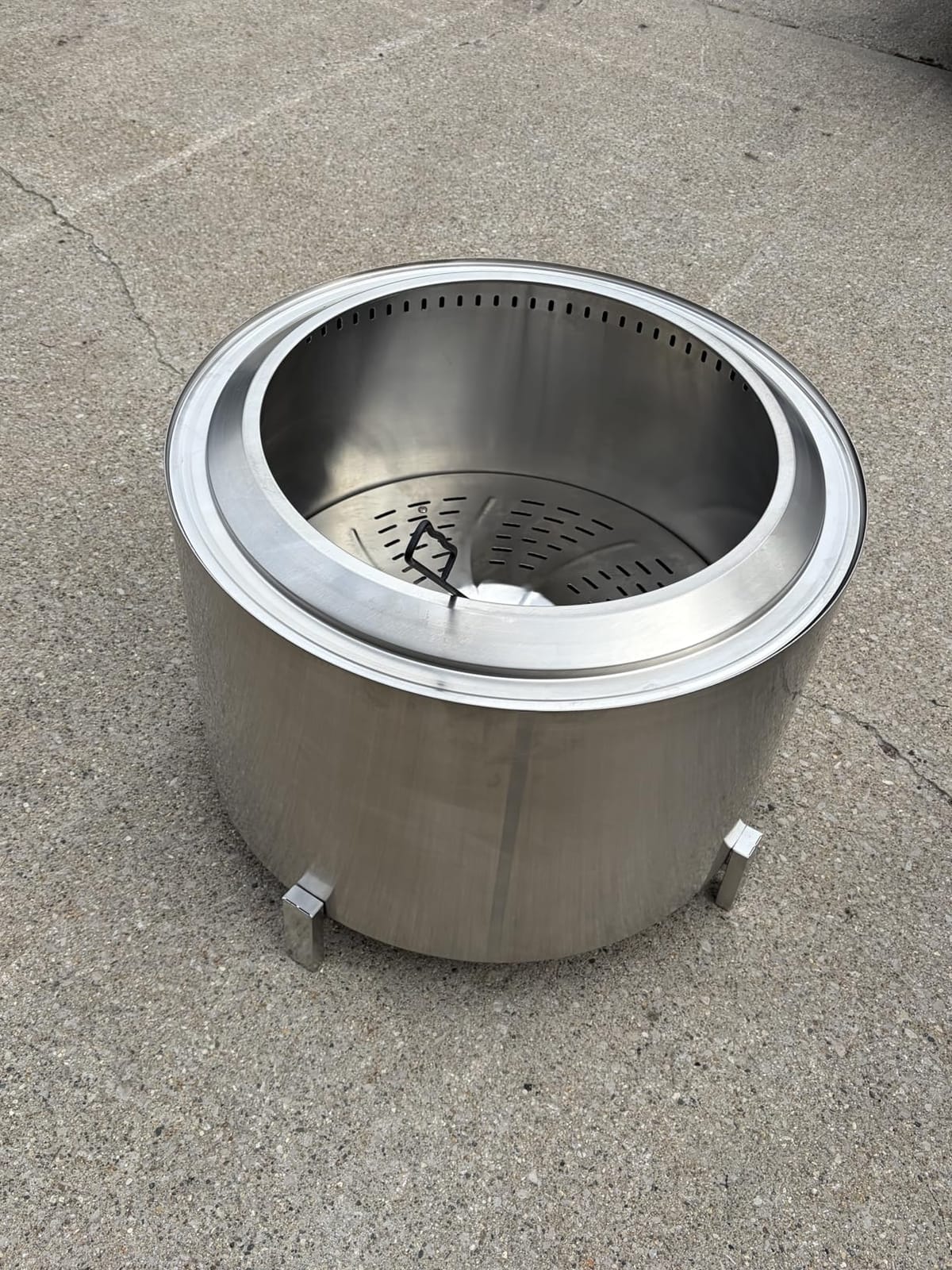 OutVue 27 Inch Stainless Steel Smokeless Fire Pit with Waterproof Cover customer photo 2