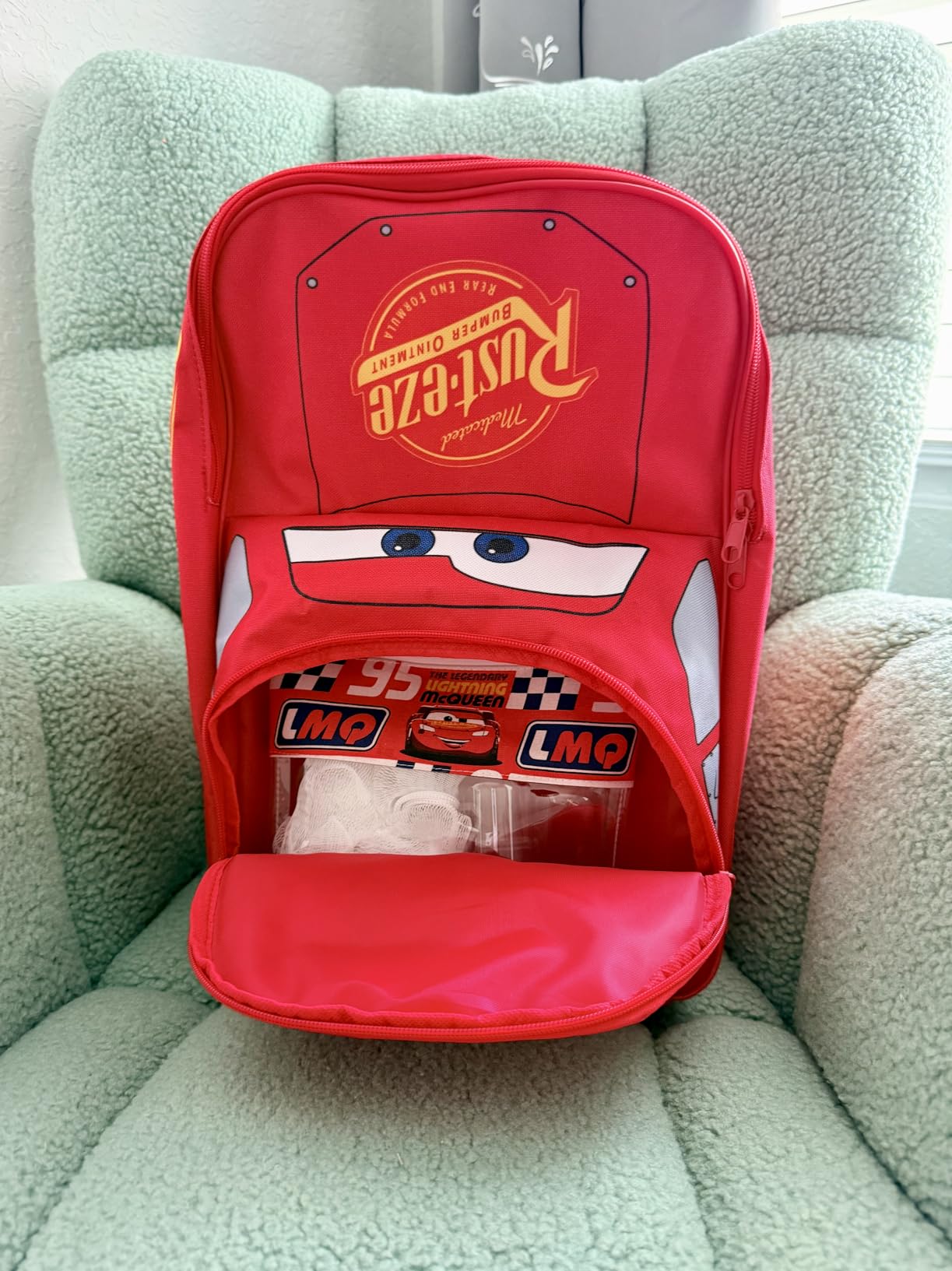 Disney Cars Lightning McQueen Carry-On Luggage with Wheels & Telescopic Handle for Kids 17”– 18.5L, Lightweight Travel Bag for Boys & Girls, Trips & Vacation Gifts customer photo 2