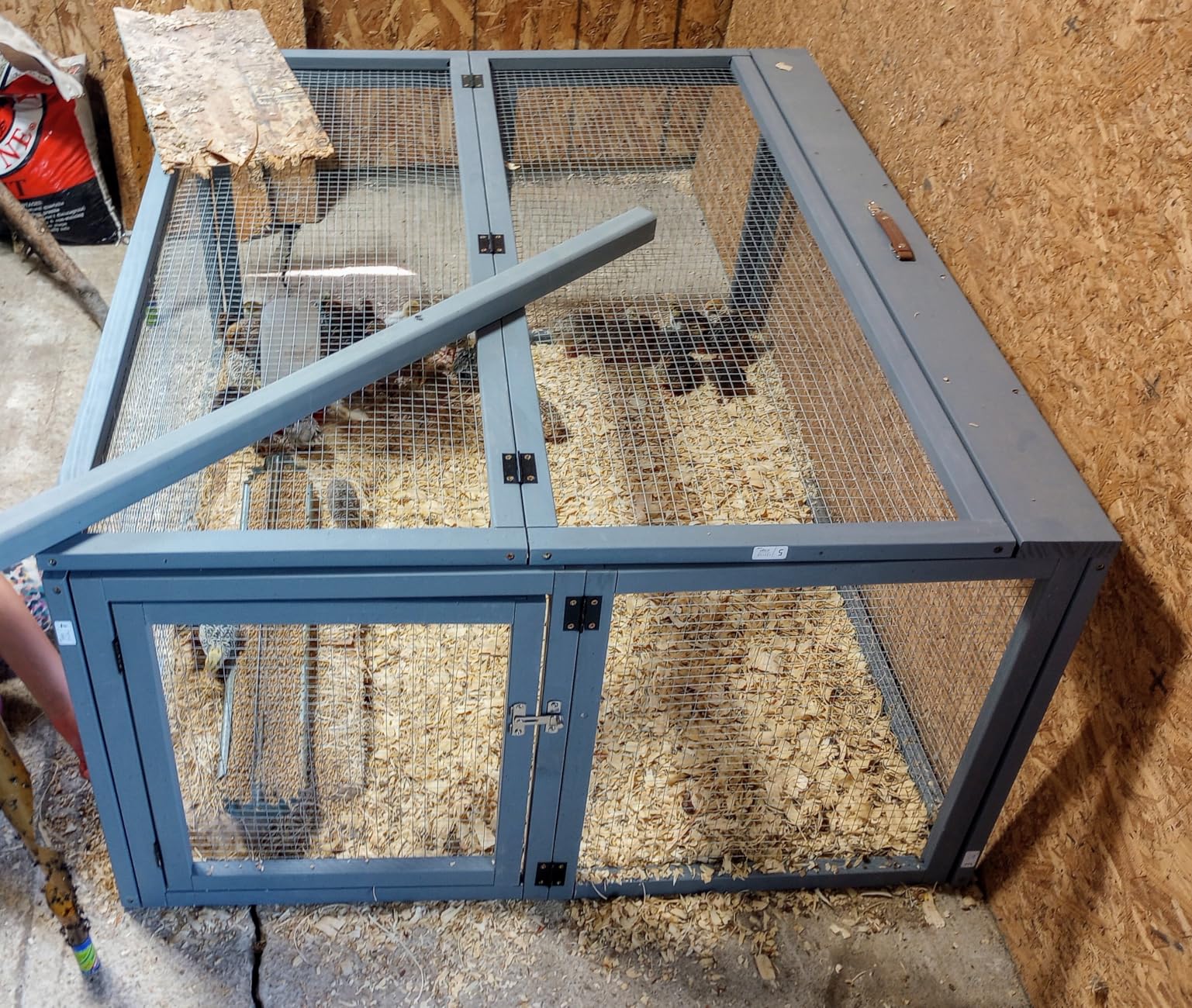 COZIWOW Chicken Coop Run Portable Chicken Cage Pens Rabbit Hutch, Orange customer photo 1