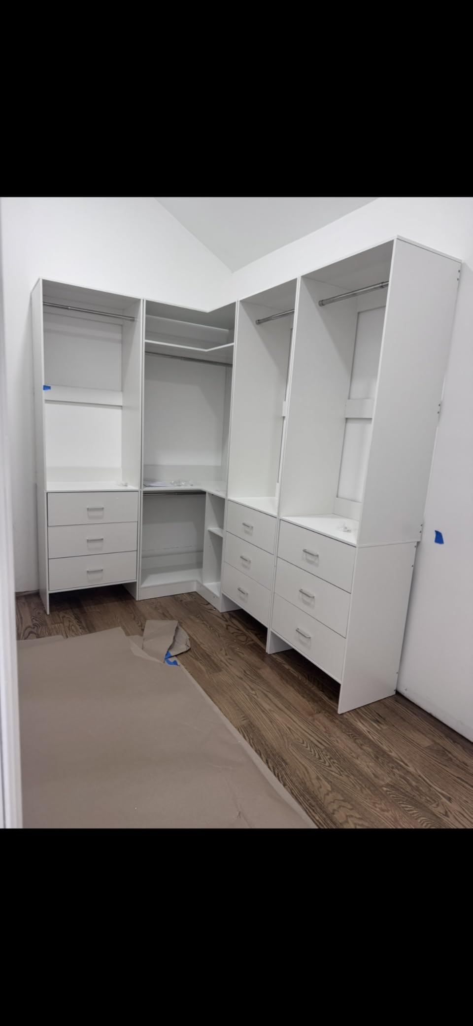 Aheaplus Closet System Closet Organizer, 7.2FT Closets, Set of 4,White customer photo 1