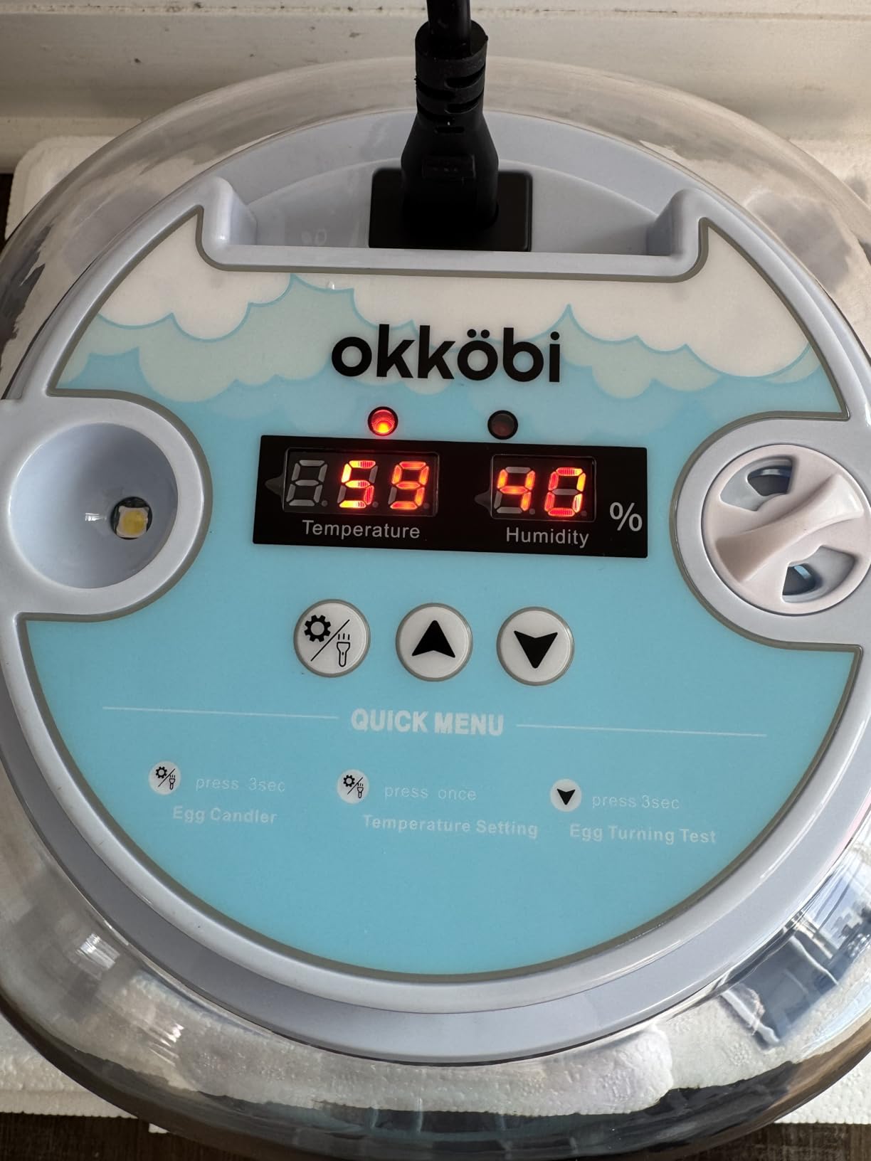 12 Egg Incubator with Automatic Egg Turning and Humidity Control – Egg Incubators for Hatching Eggs – Egg Candler, Water Bottle Refill, Air Vent, 360° View – Incubadora de Huevos de Gallina customer photo 1