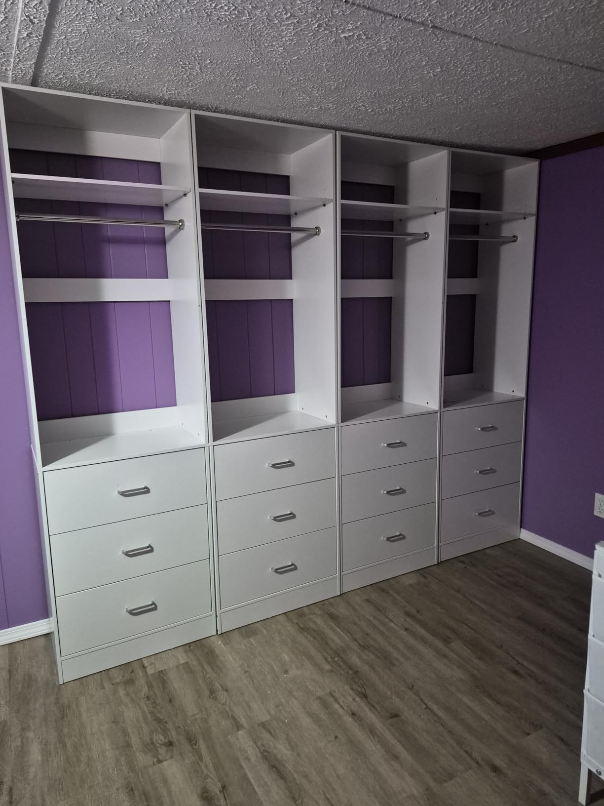 Besiost Closet Systems with 12 Wood Drawers, Closet System Set of 4 customer photo 2