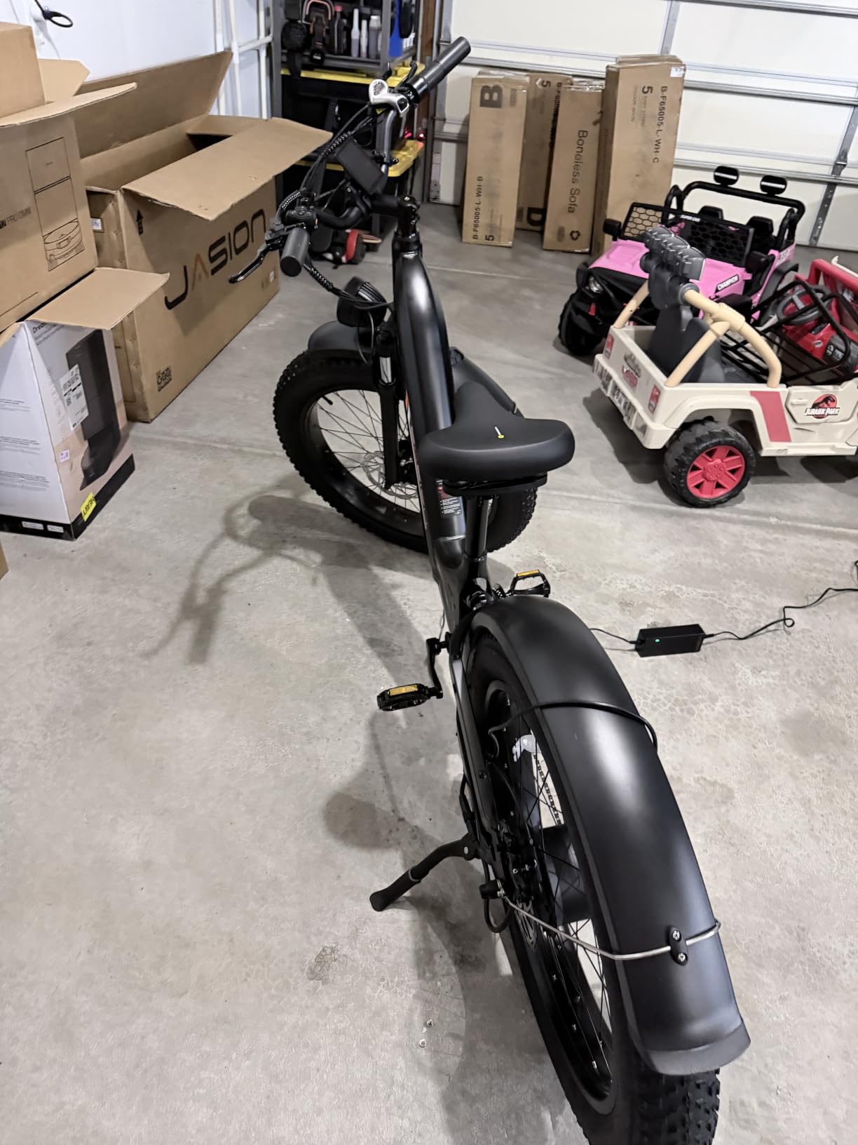 Jasion Thunder Electric Bike,1800W Peak Ebikes for Adults,26''Fat Tire Best Ebike for Men,80 Miles with 864Wh Battery,30+MPH Max Speed Bicycles,400LB Capacity,Certified by UL2849 customer photo 1