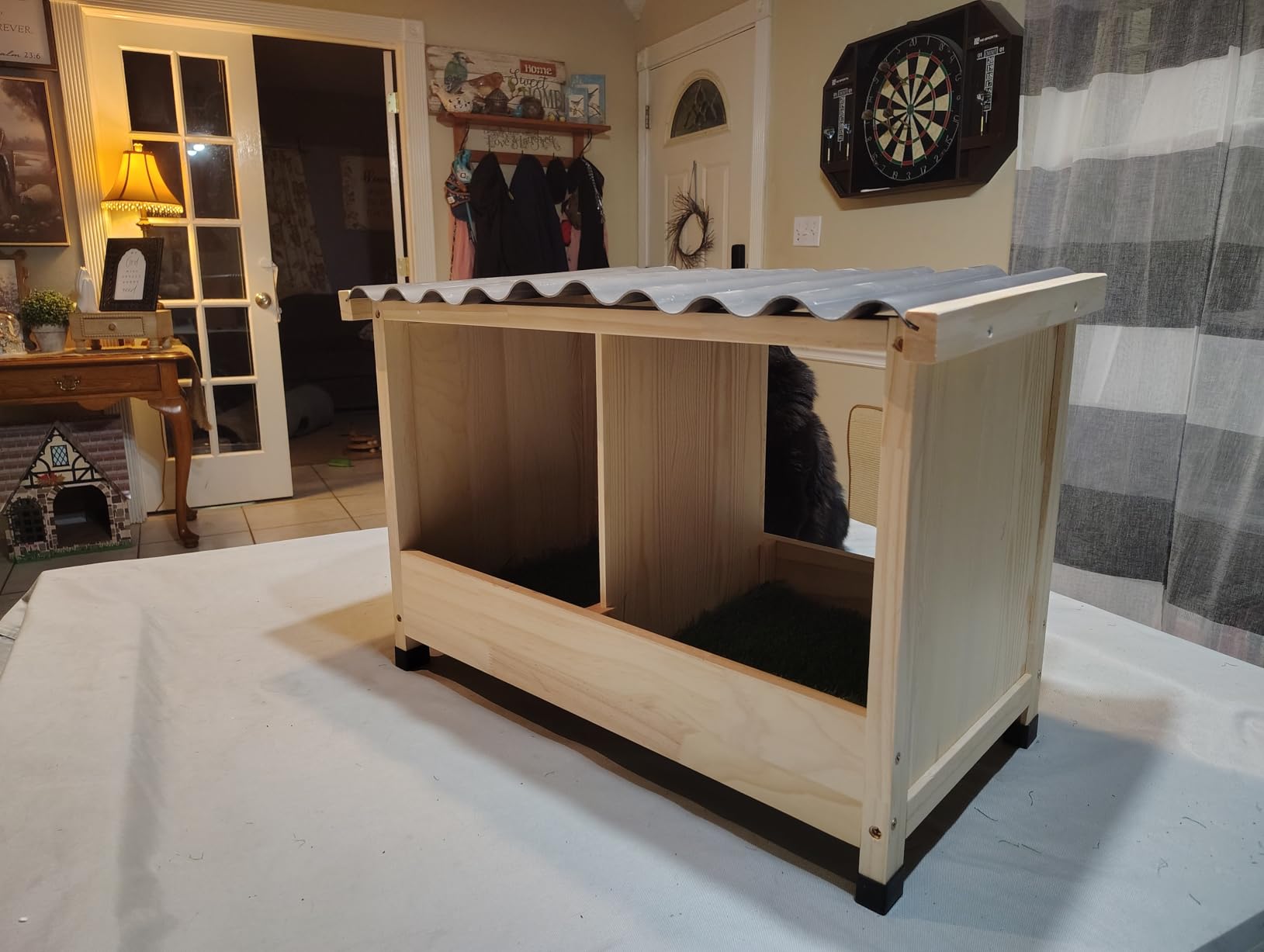 Wooden Chicken Nesting Box, Wall Mounted or Floor Use, 2 Holes customer photo 1