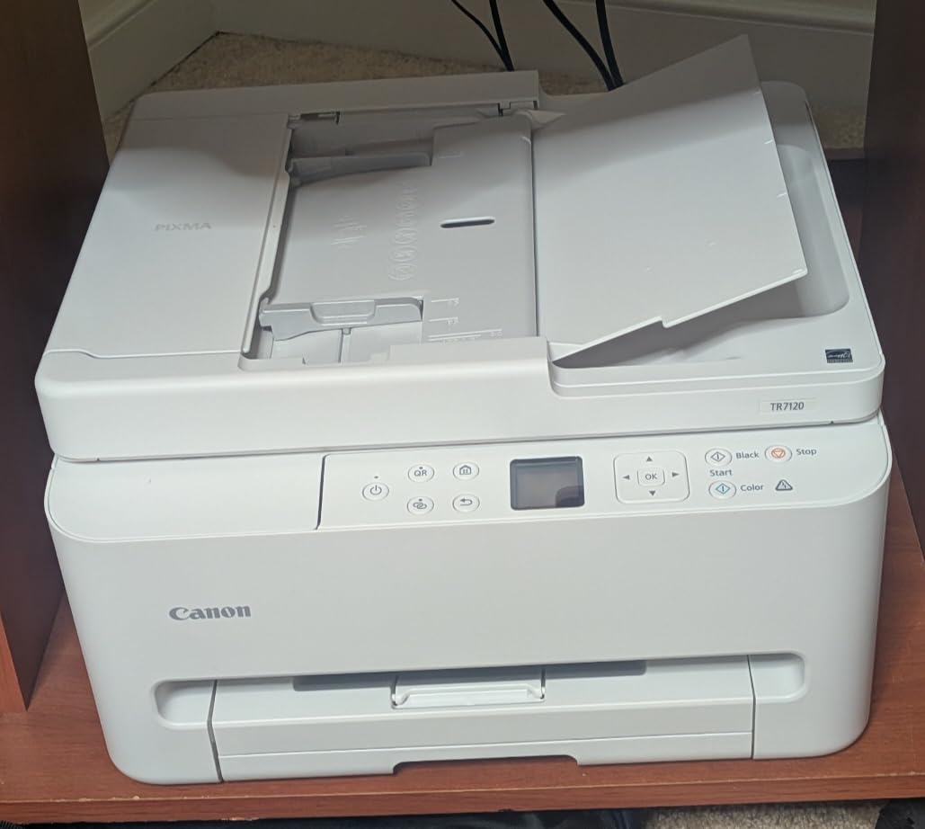Canon PIXMA TR7120 Wireless Color Inkjet Printer, Duplex Printing, White – Home Printer with Copier/Scanner, Auto Document Feeder, Compact Design, Intuitive Control Panel customer photo 2