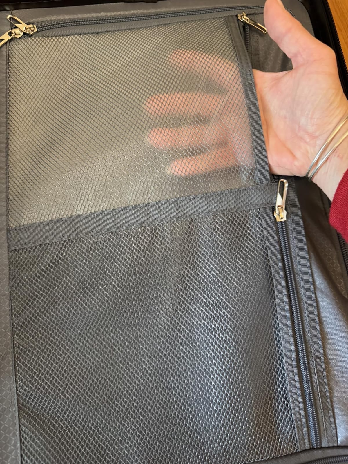 KROSER Hardside Expandable Carry On Luggage 22x14x9 Airline Approved With Front Business Pockets, 20 Inch Suitcases with Wheels, Carry on Suitcase with TSA Lock & USB Port, Steel Grey customer photo 2