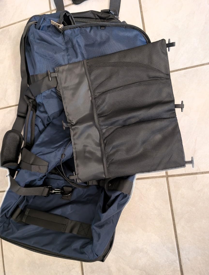 Rolling Duffle Bag with Wheels,110L/140L Expandable Soft-Sided Foldable Duffle Bag with 2 Rubber Wheels,Packable 32” Rolling Carry-On with Pockets & Compartments (Dark blue) customer photo 1