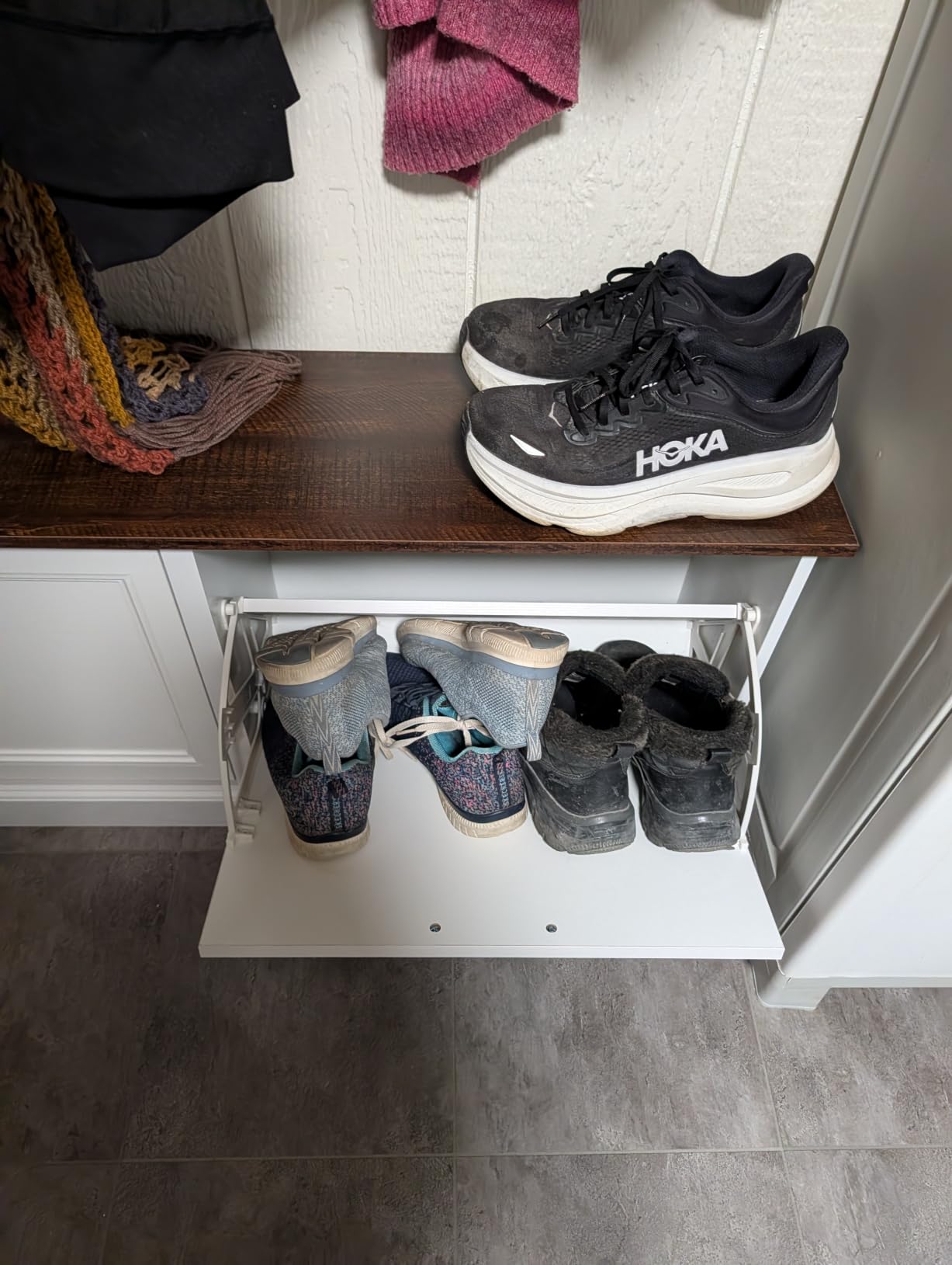 SoBuy Narrow Shoe Bench with Flip Drawers customer photo 1