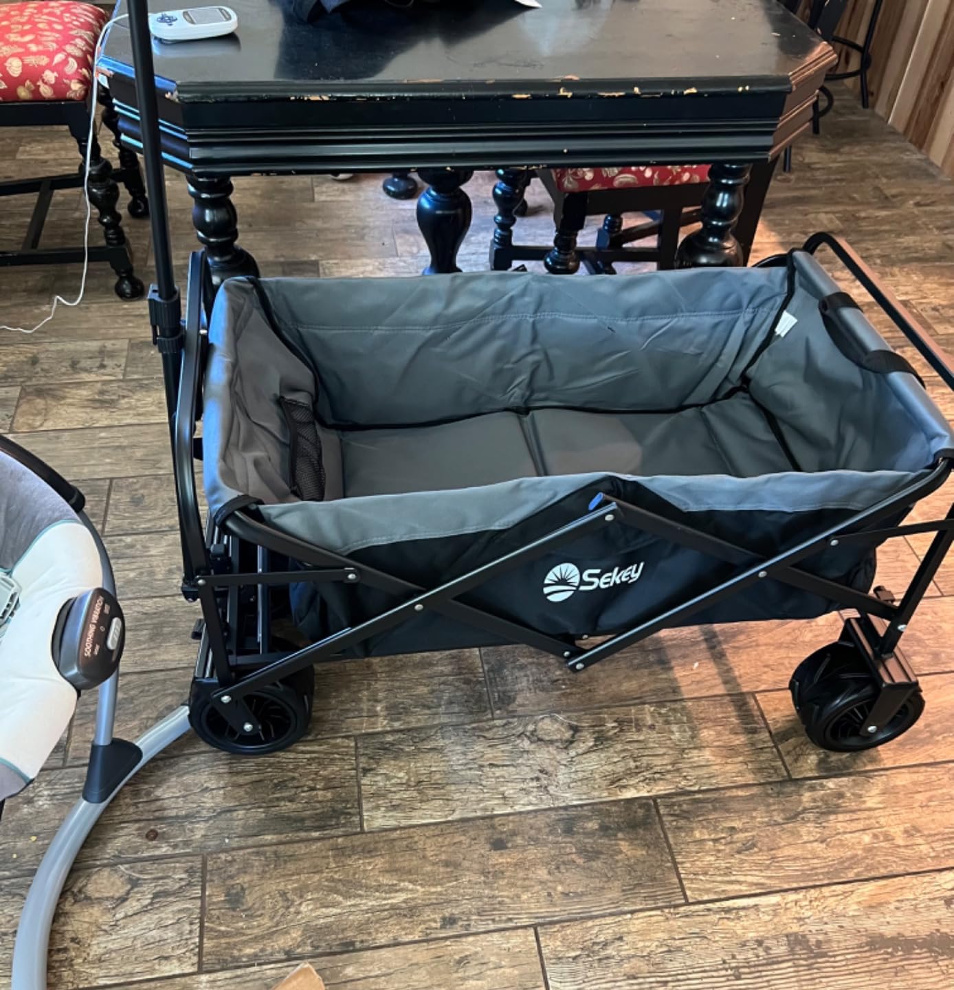 Sekey 12 Cu Ft Steel Garden Cart, 1600 lb Capacity, Towable Handle customer photo 2