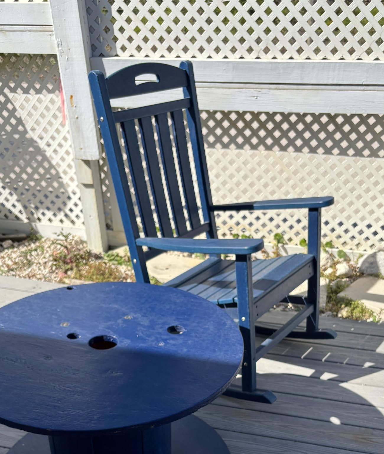 Oversized Outdoor Rocking Chair, HDPE Plastic High Back Rocking Chairs customer photo 1