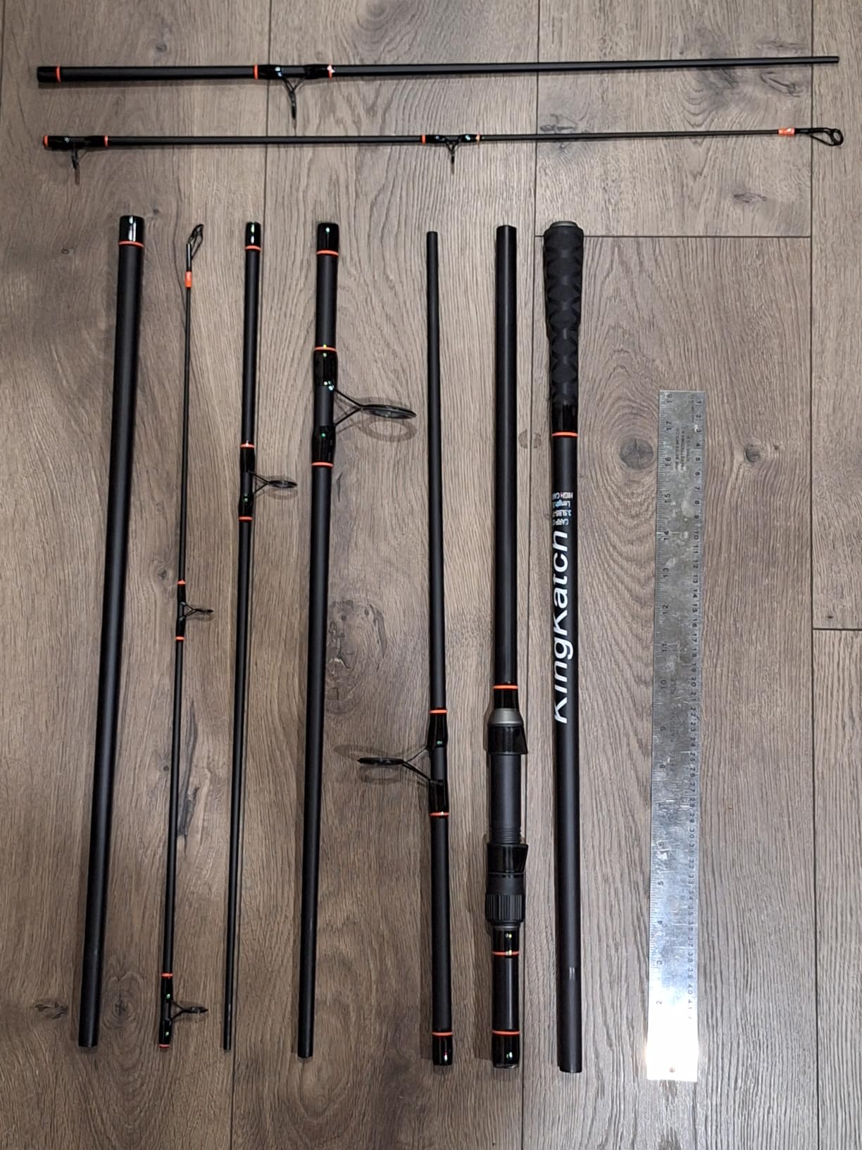 Surf Fishing Rod 9'/10'/11'/12', Carbon Fiber Graphite Spinning Rod 3-Piece Travel Rod with 2 Tips, Includes Pompano Rig & High-Strength Wire Leaders for Saltwater Beach Surf Casting customer photo 1