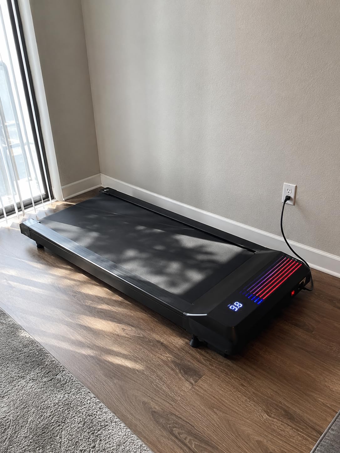 Gkyet Walking Treadmill Pad with Incline, 2.5 HP Under-Desk Treadmill Home Running Pad LED Display Exercise Machine with Remote Control customer photo 1