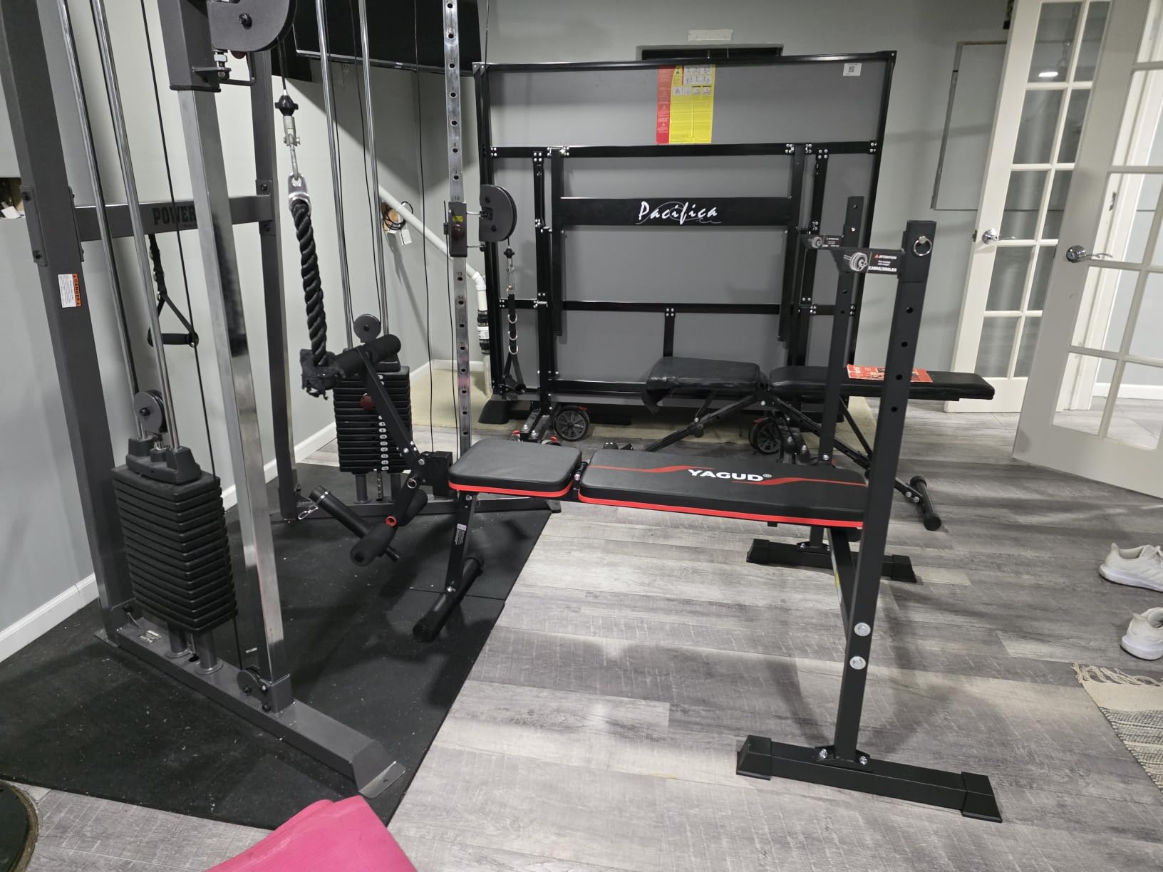 Weight Bench Set, 880LBS Adjustable Bench Press Set with Leg Extension and Barbell Rack, Safety Bar Catches, Fasting Foldable Workout Benches for Home and Gym customer photo 1