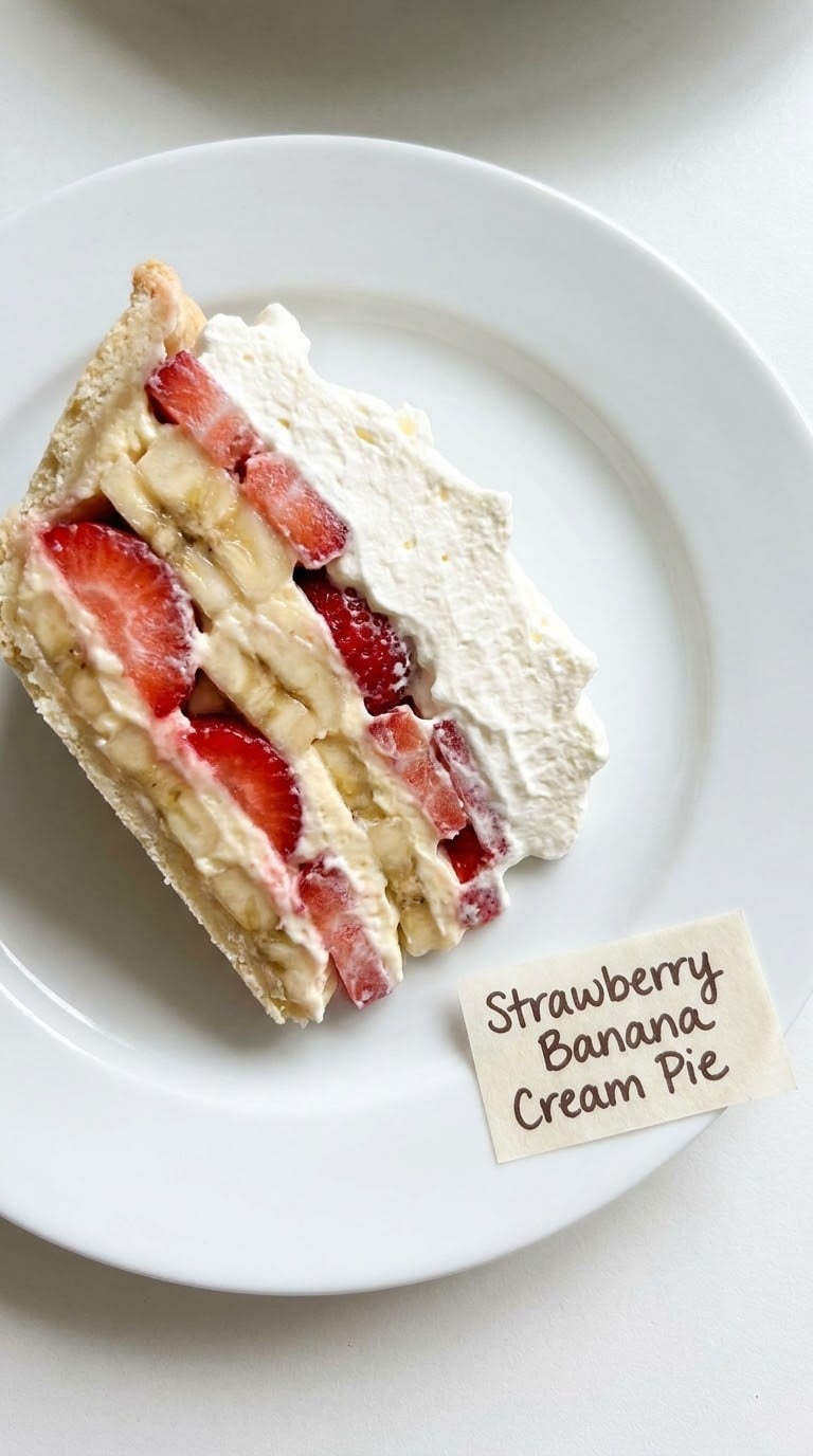 Strawberry Banana Cream Pie