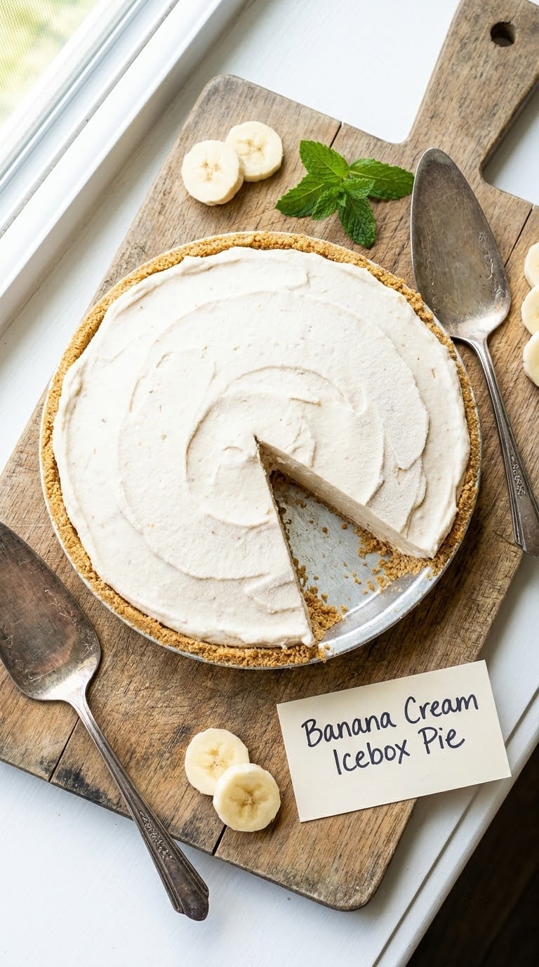 Banana Cream Icebox Pie