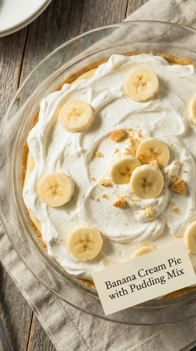 Banana Cream Pie with Pudding Mix