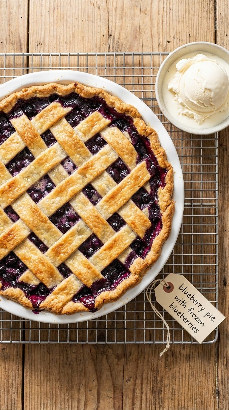 blueberry pie with frozen blueberries