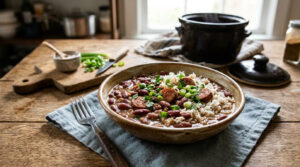 easy crockpot red beans and rice recipe