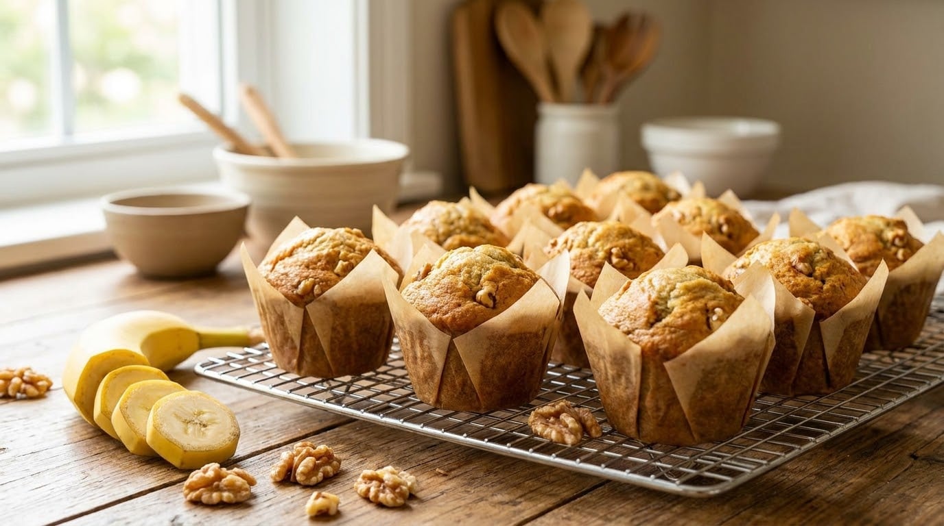 banana nut muffins recipe
