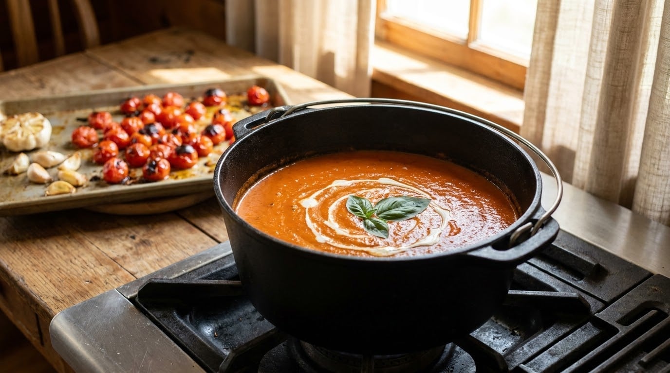 roasted tomato basil soup recipe