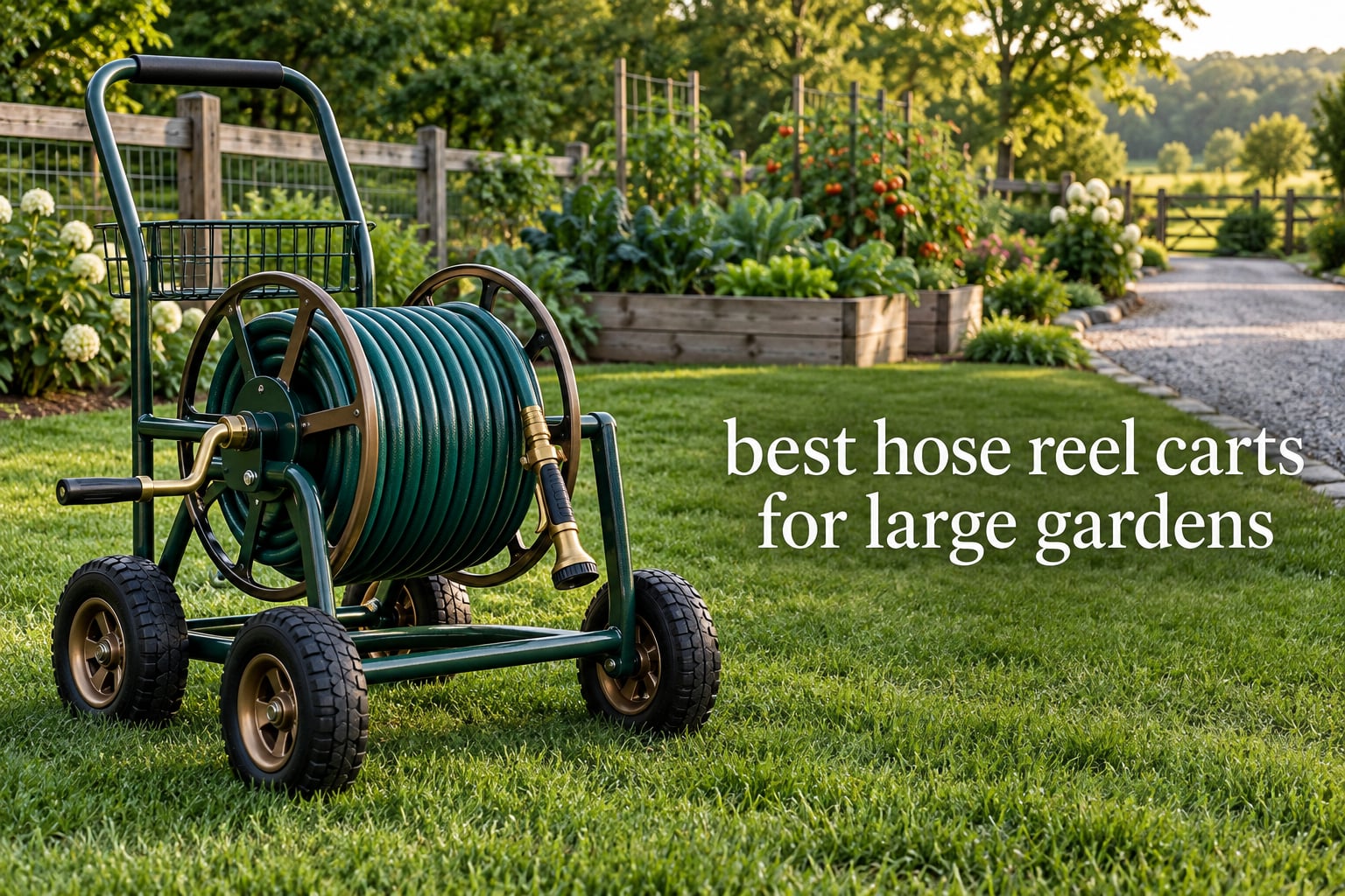 best hose reel carts for large gardens