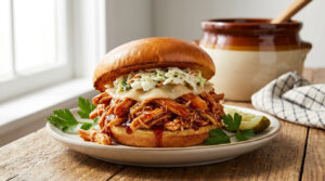 easy crockpot pulled chicken sandwiches recipe