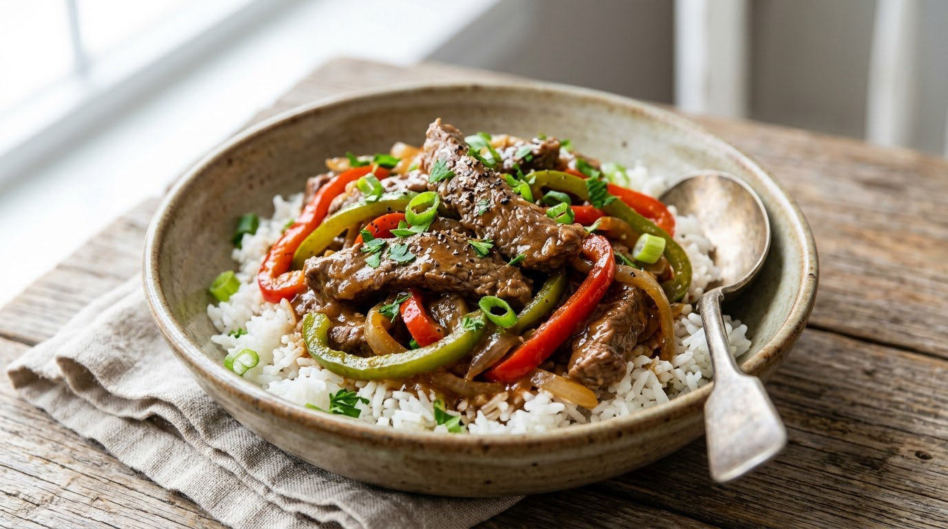 easy crockpot pepper steak recipe