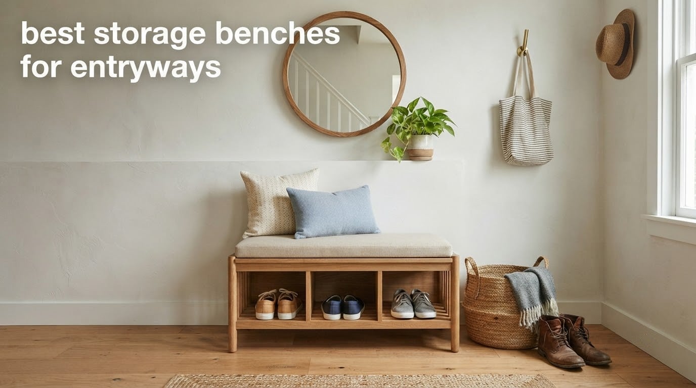 best storage benches for entryways