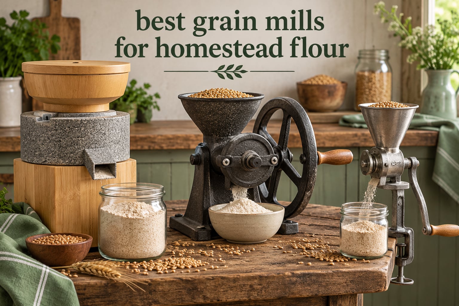 best grain mills for homestead flour