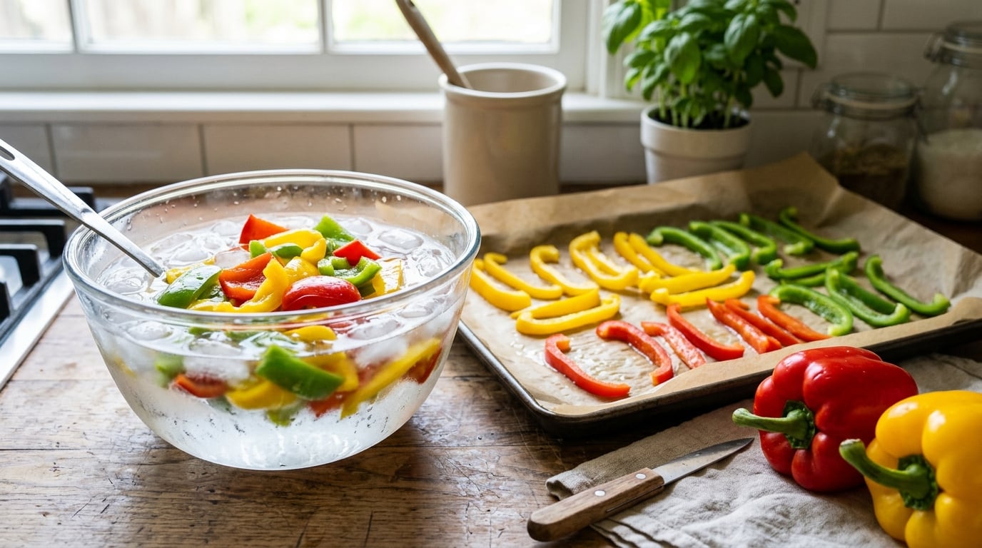 how to freeze bell peppers for cooking
