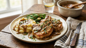 easy crockpot smothered pork chops recipe