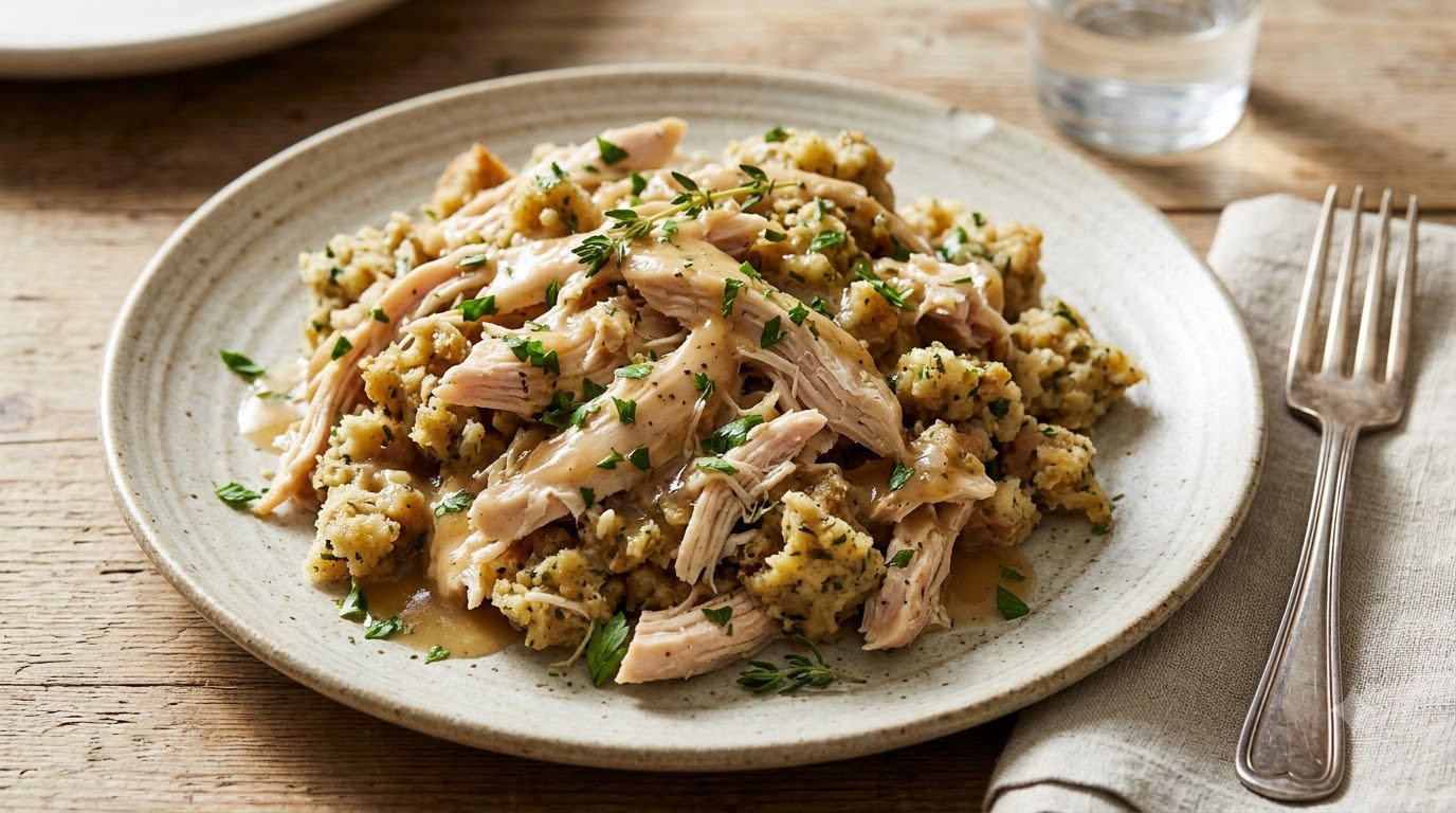easy crockpot chicken and stuffing recipe