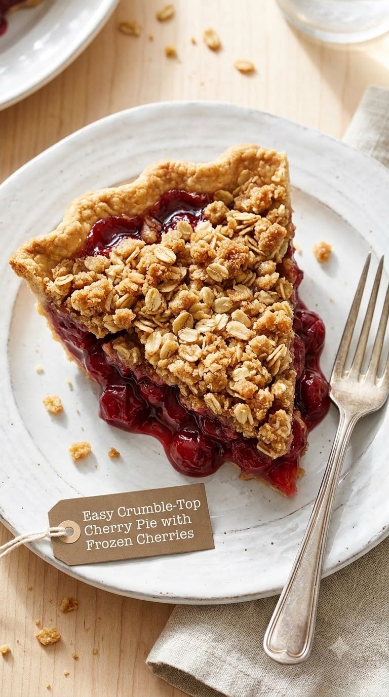 Easy Crumble-Top Cherry Pie with Frozen Cherries