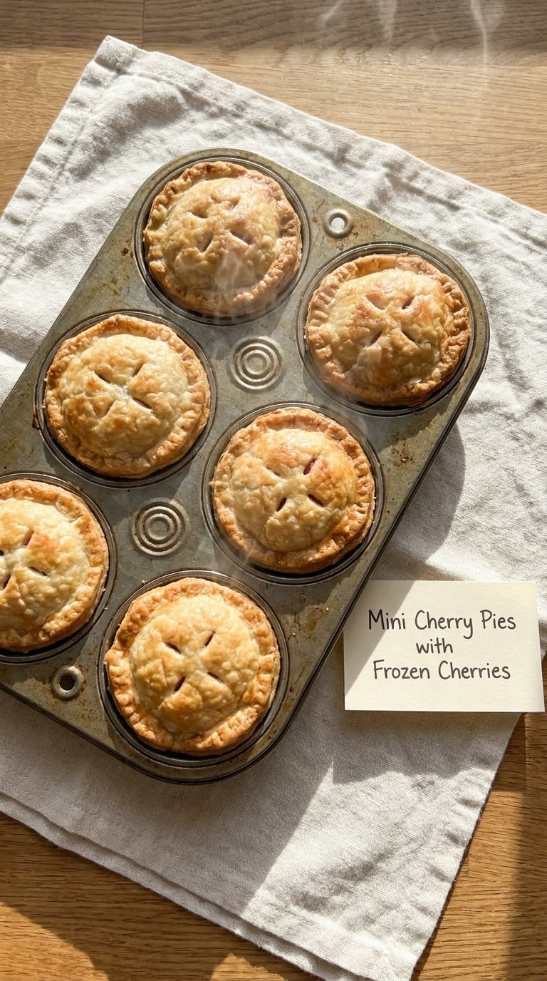 Mini Cherry Pies with Frozen Cherries