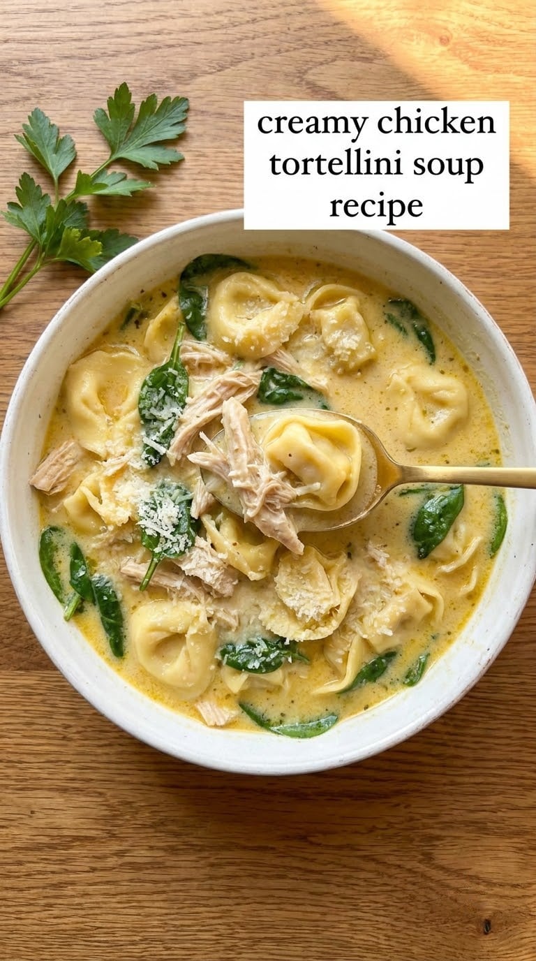 creamy chicken tortellini soup recipe