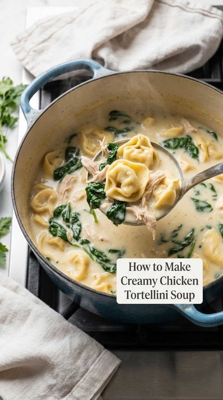 How to Make Creamy Chicken Tortellini Soup