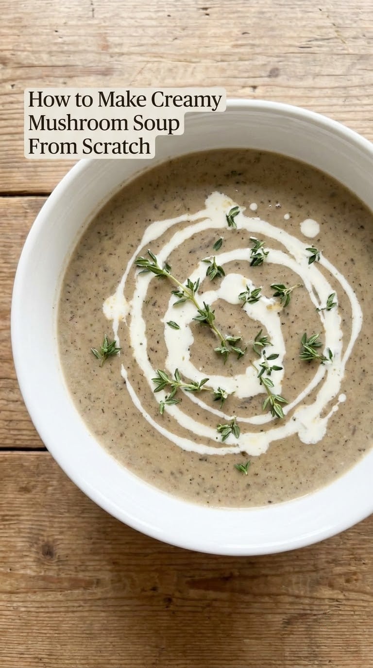 How to Make Creamy Mushroom Soup From Scratch