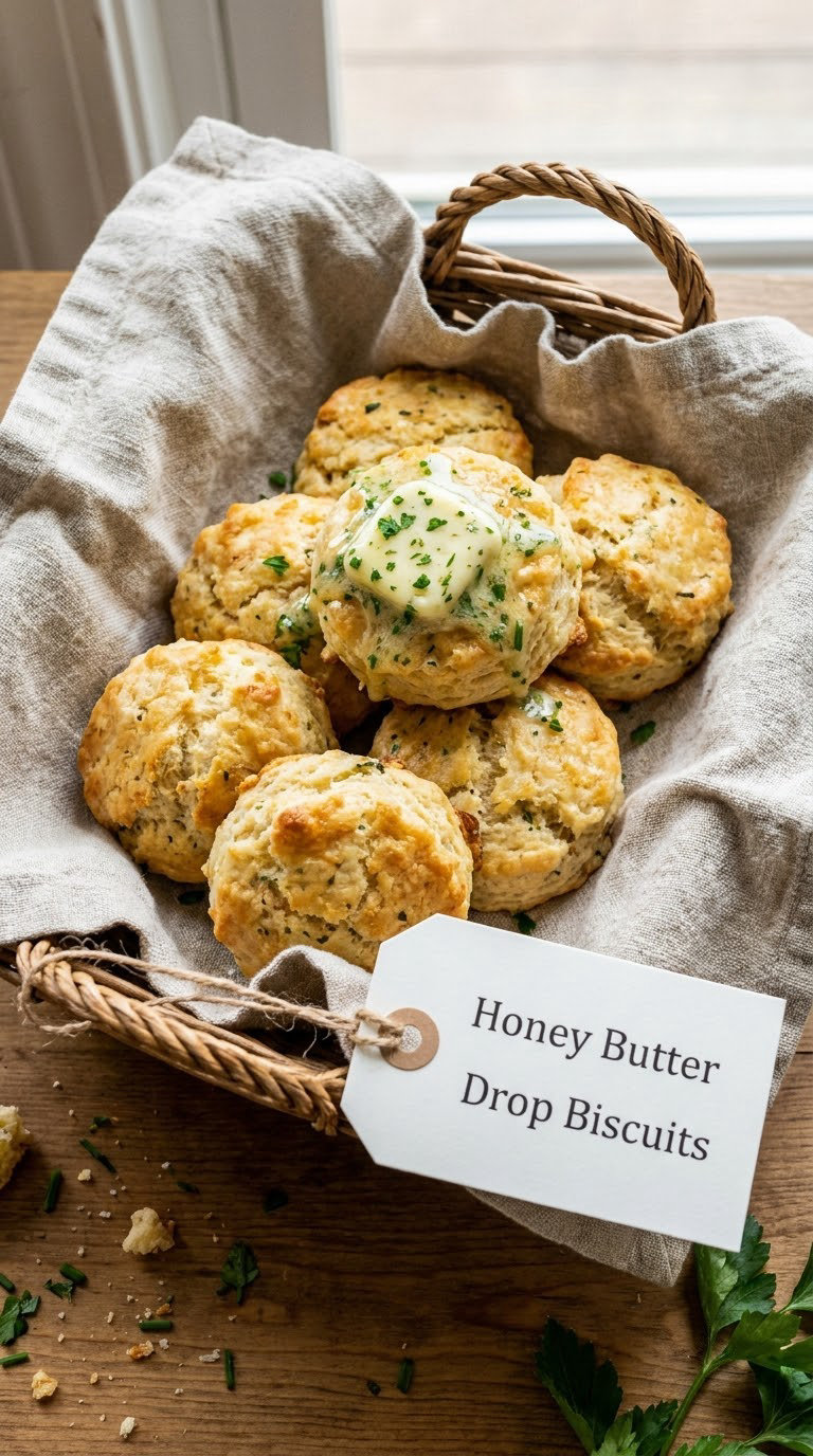 Honey Butter Drop Biscuits