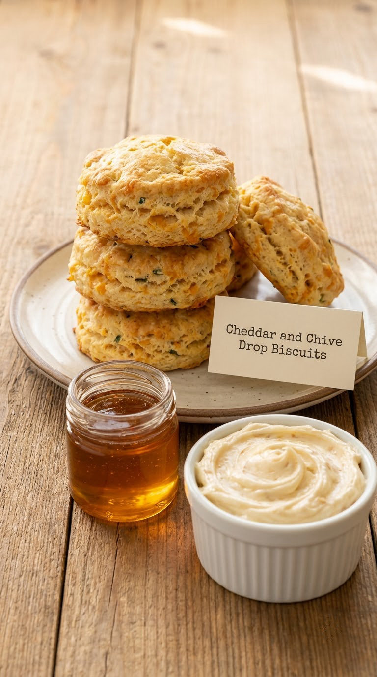 Cheddar and Chive Drop Biscuits