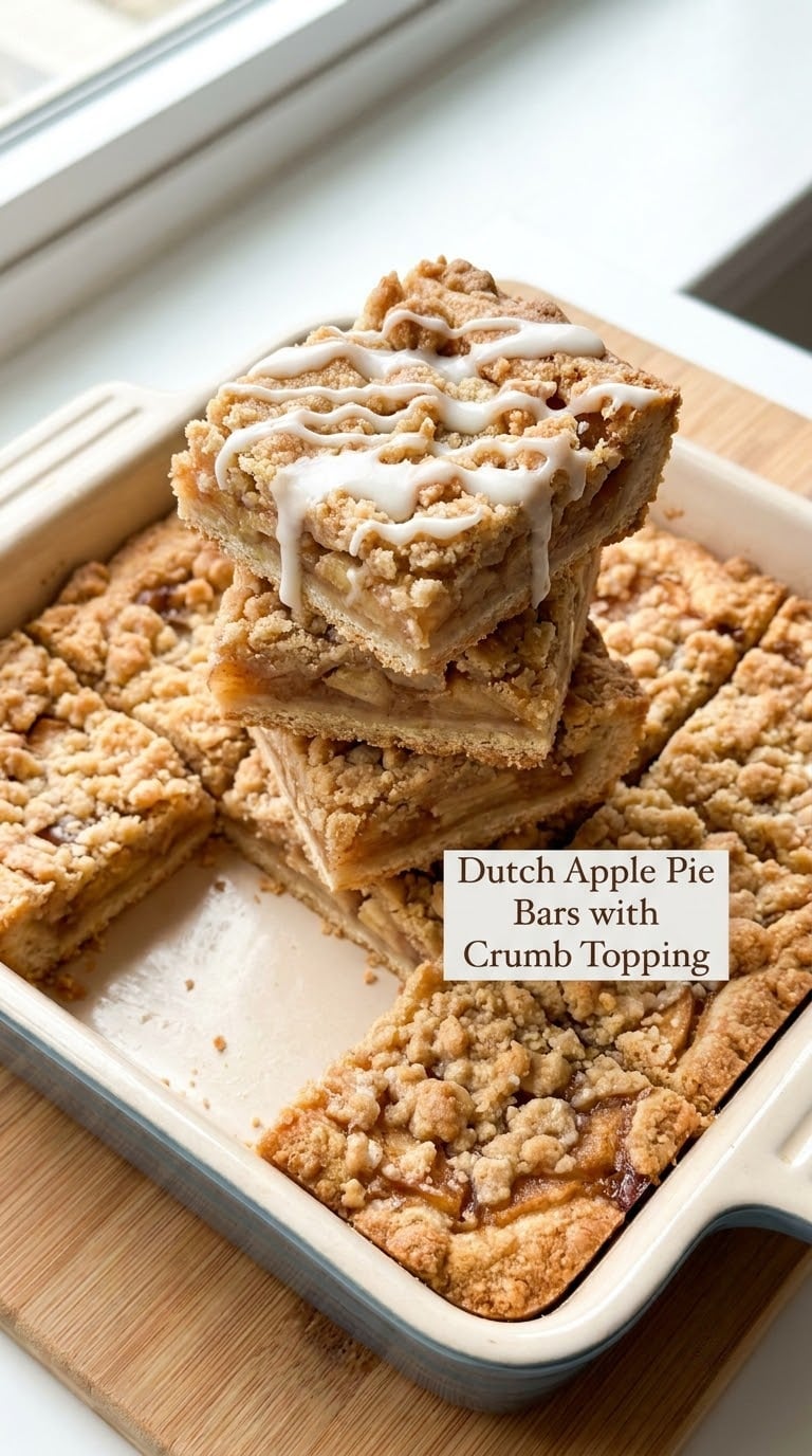 Dutch Apple Pie Bars with Crumb Topping
