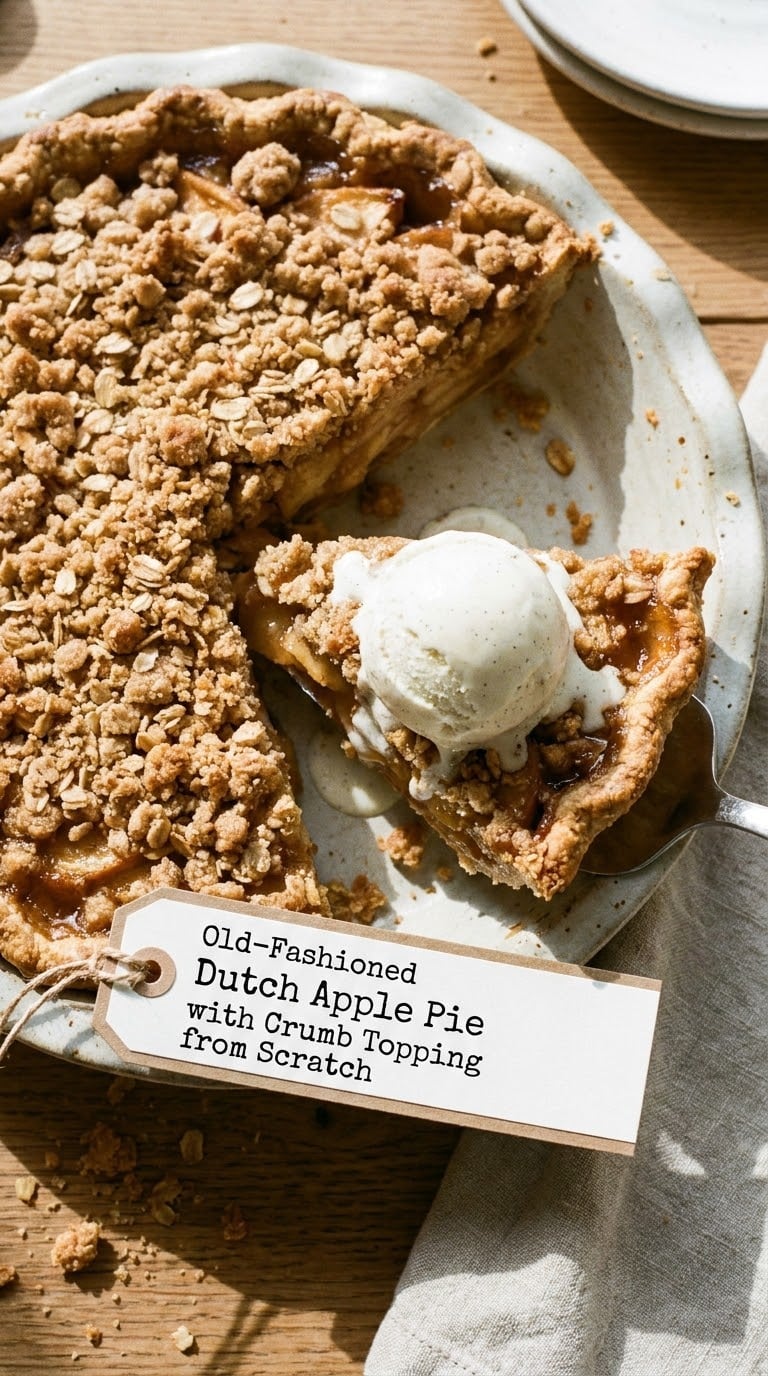 Old-Fashioned Dutch Apple Pie with Crumb Topping from Scratch