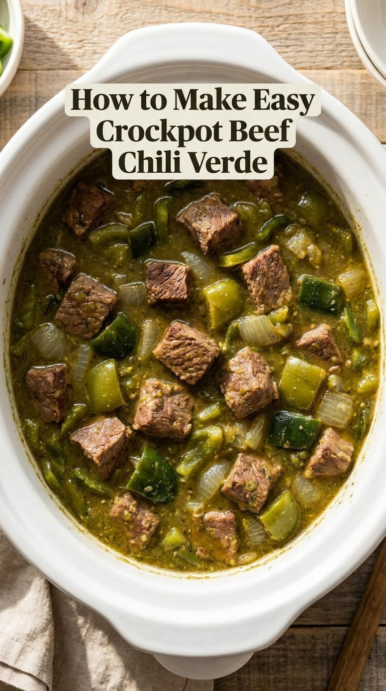How to Make Easy Crockpot Beef Chili Verde