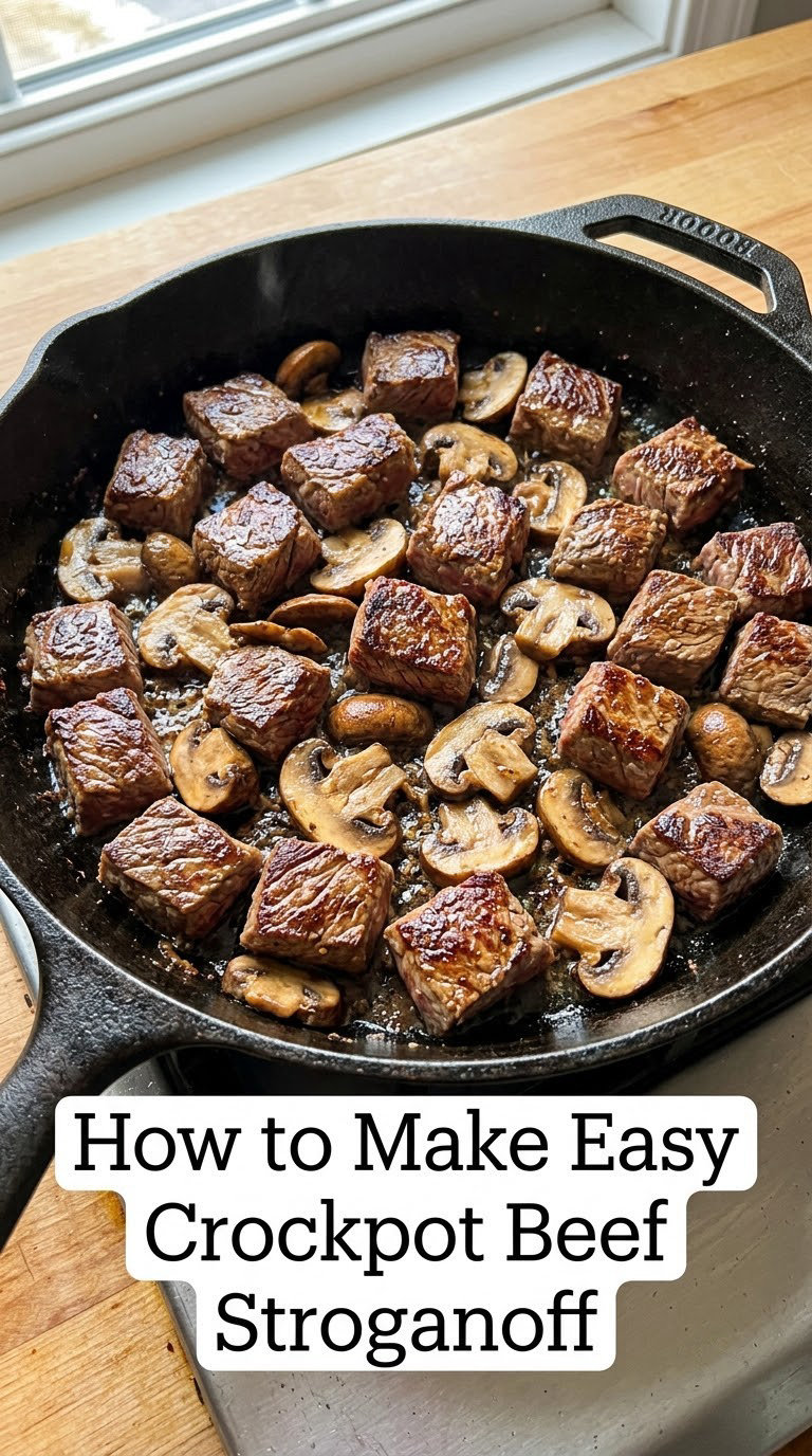 How to Make Easy Crockpot Beef Stroganoff