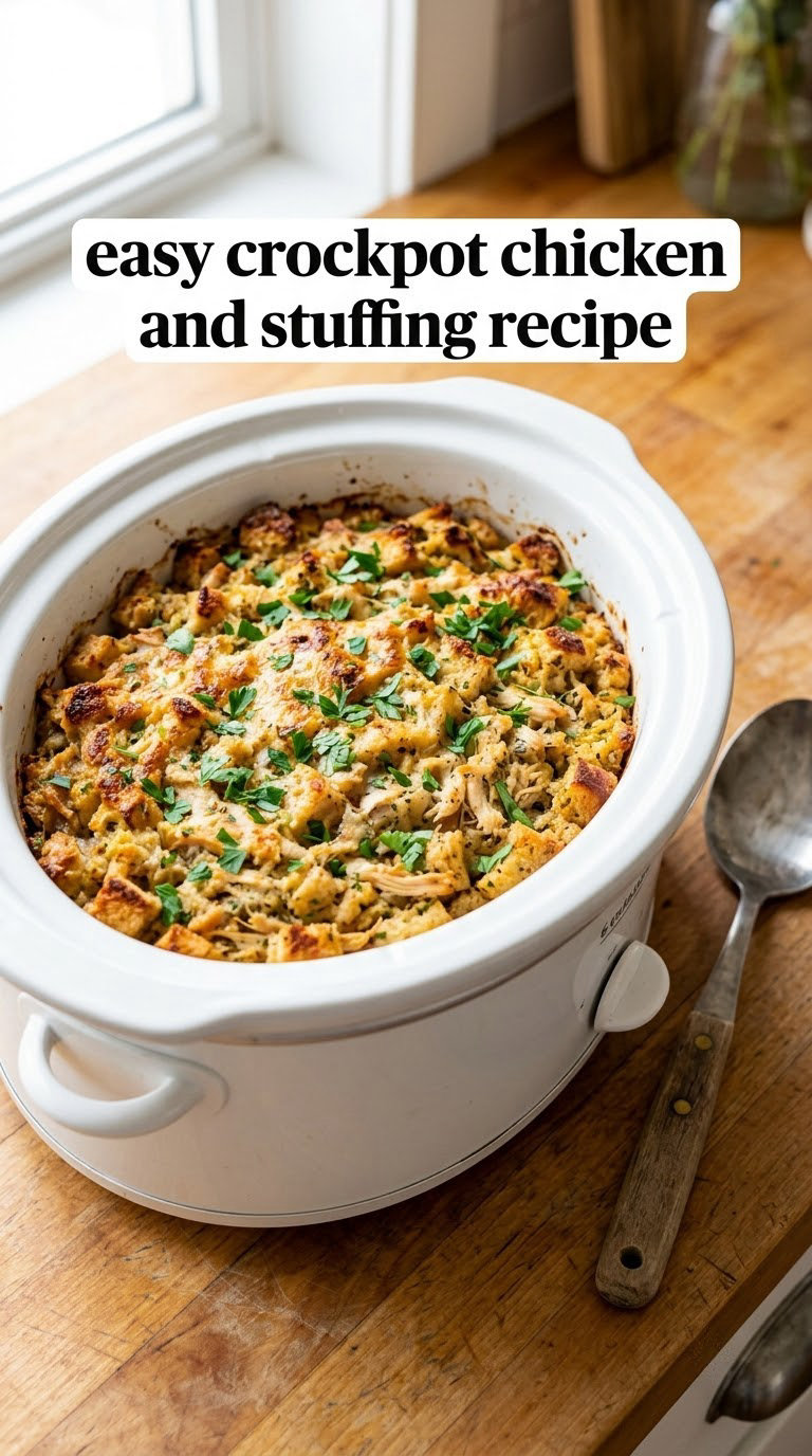 easy crockpot chicken and stuffing recipe